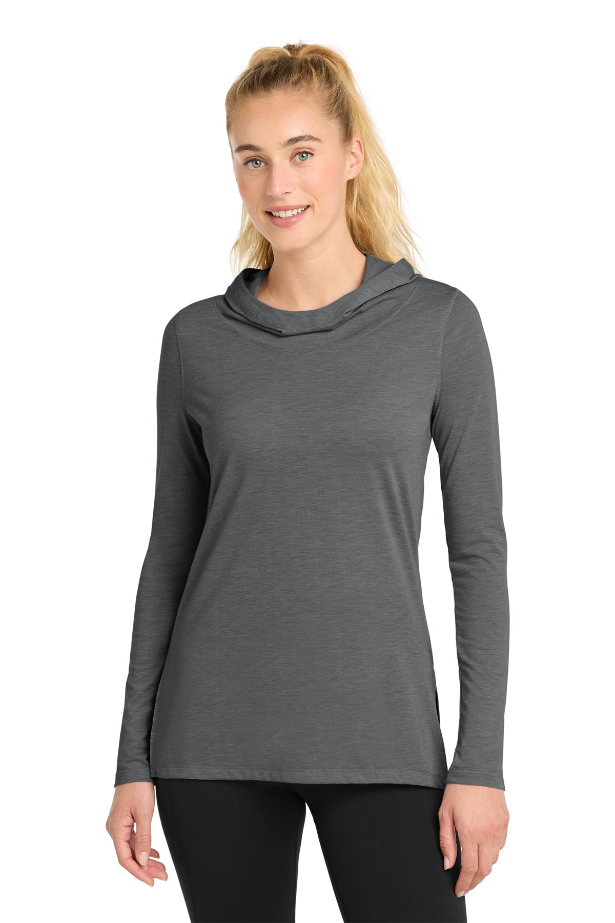 Sport-Tek® Women's PosiCharge® Tri-Blend Wicking Long Sleeve Hoodie