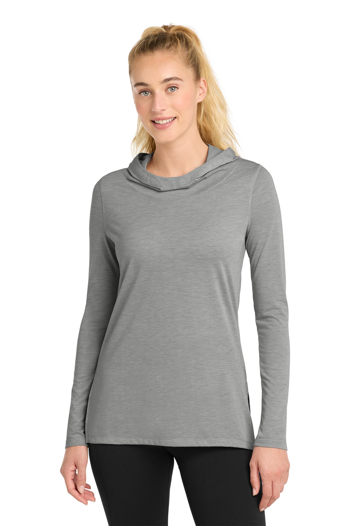 Sport-Tek® Women's PosiCharge® Tri-Blend Wicking Long Sleeve Hoodie