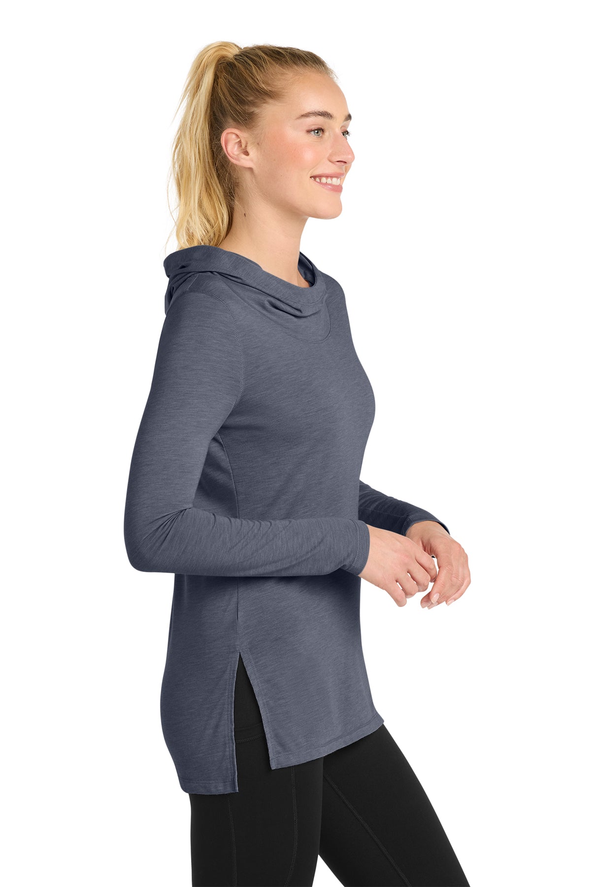 Sport-Tek® Women's PosiCharge® Tri-Blend Wicking Long Sleeve Hoodie