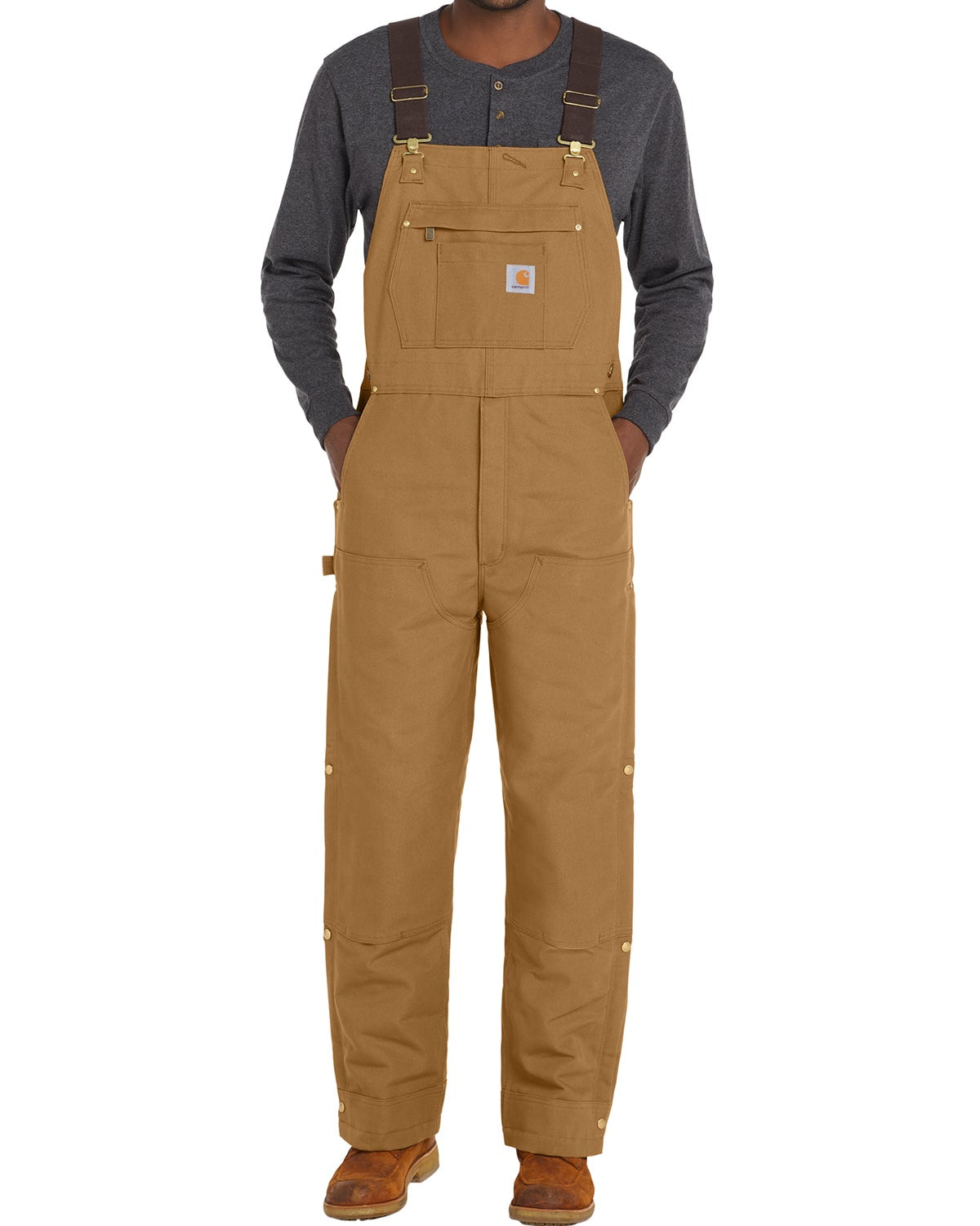 Carhartt® Short Firm Duck Insulated Bib Overalls