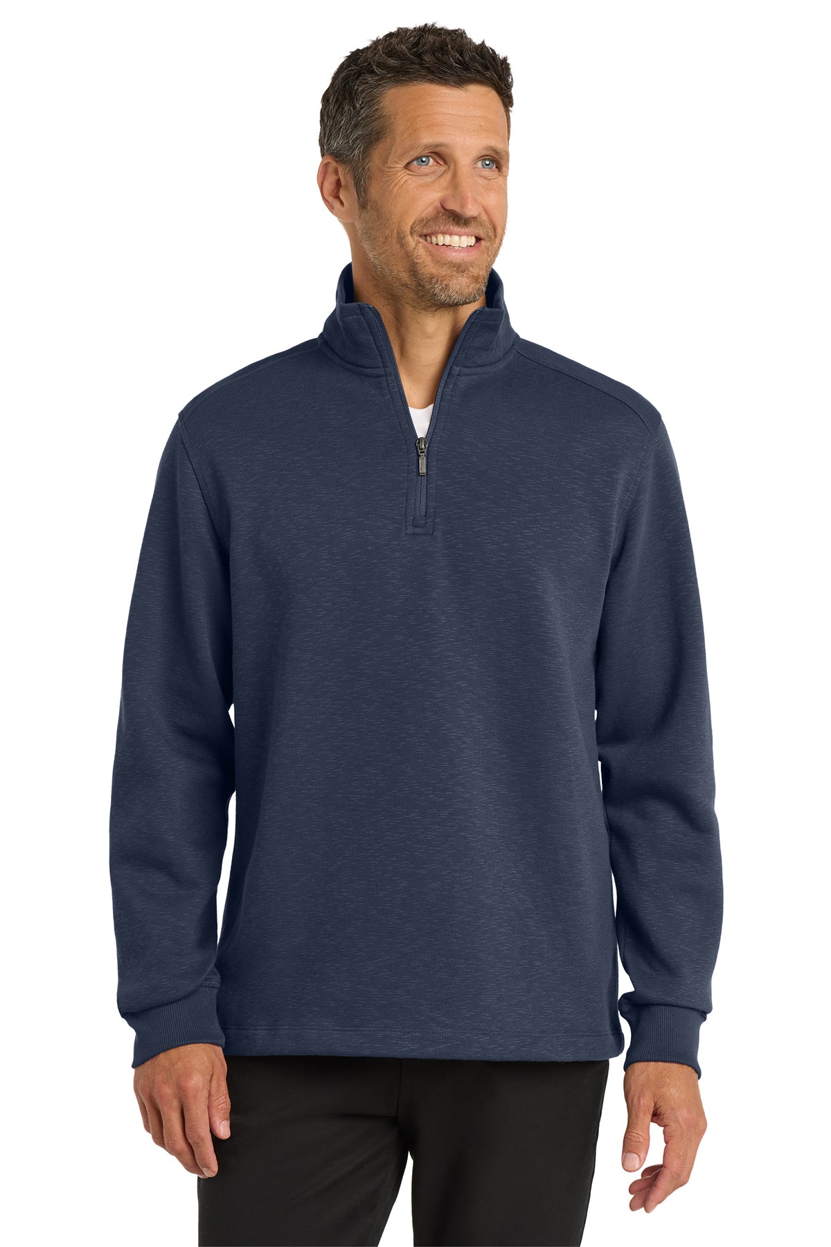 Port Authority® Slub Fleece 1/4-Zip Pullover