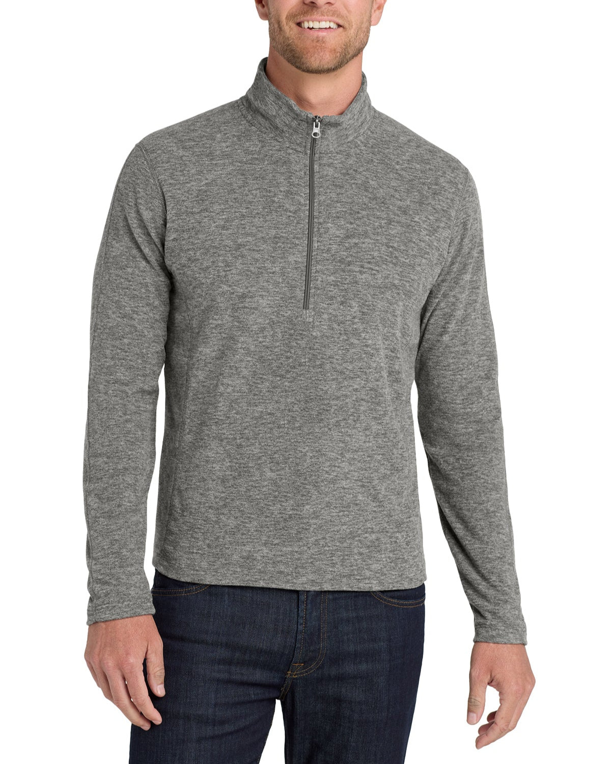 Port Authority® Heather Microfleece ½-Zip Pullover