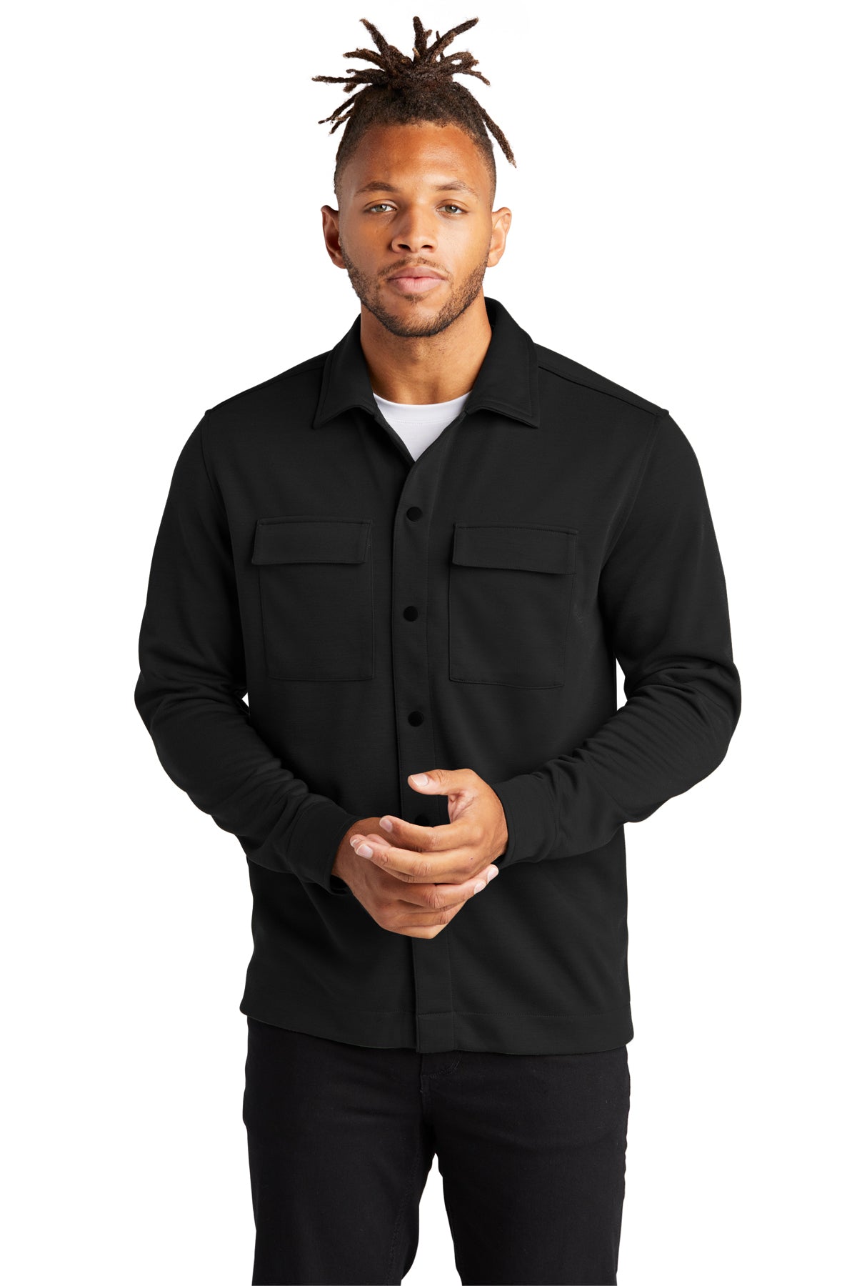 Mercer+Mettle® Double-Knit Snap Front Jacket