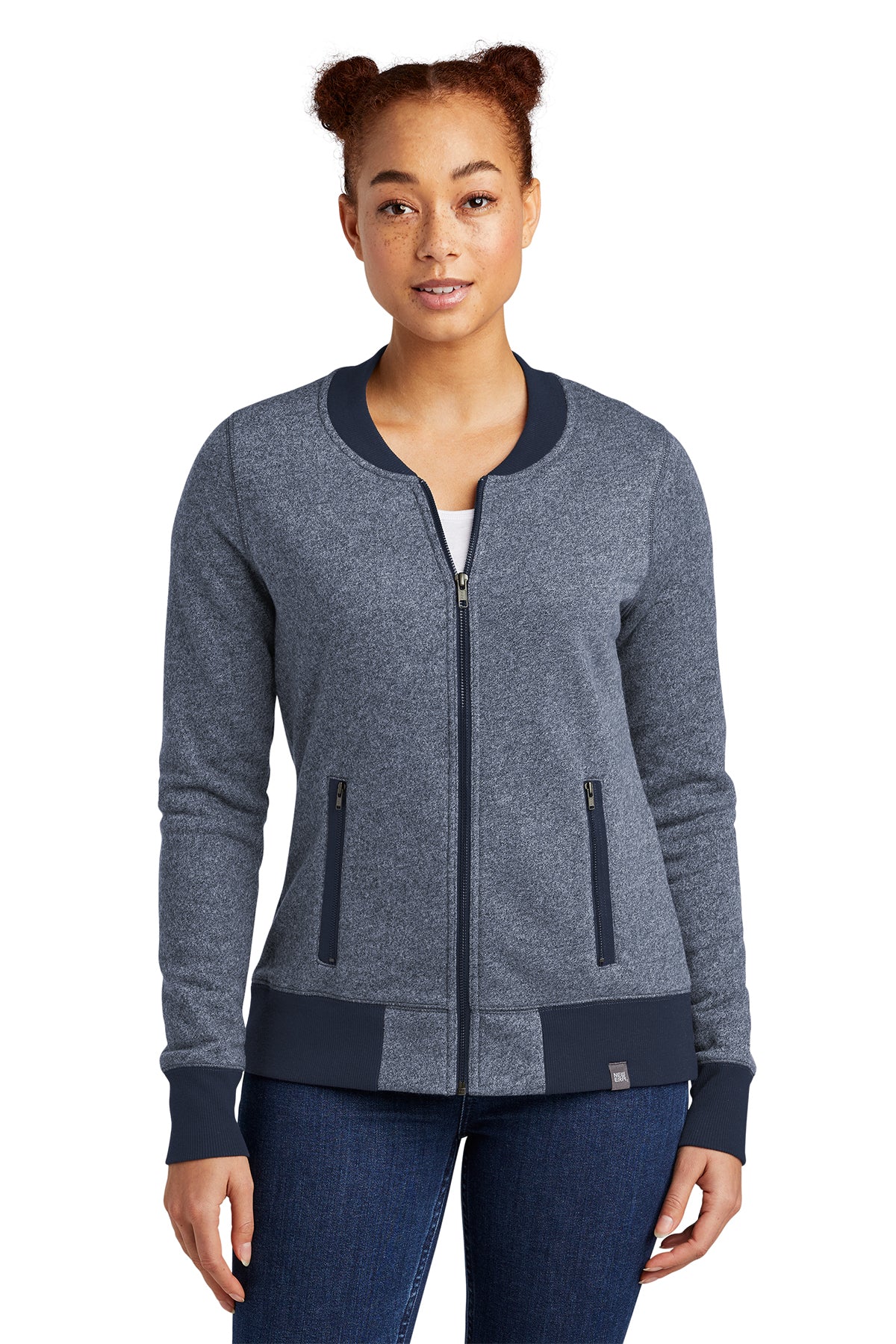 New Era® Women's French Terry Baseball Full-Zip